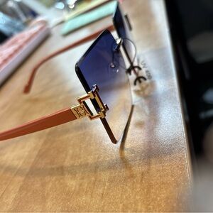 Stylish Blue and Orange Sunglasses